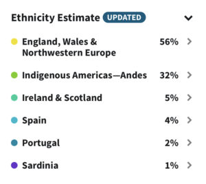 Ancestry DNA - Ethnicity Breakdown